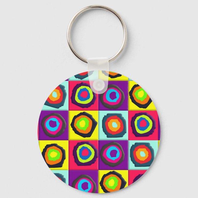 circles pattern   keychain (Front)