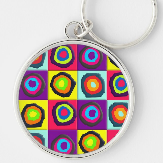 circles pattern  keychain (Front)