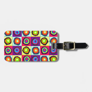 circles pattern luggage tag