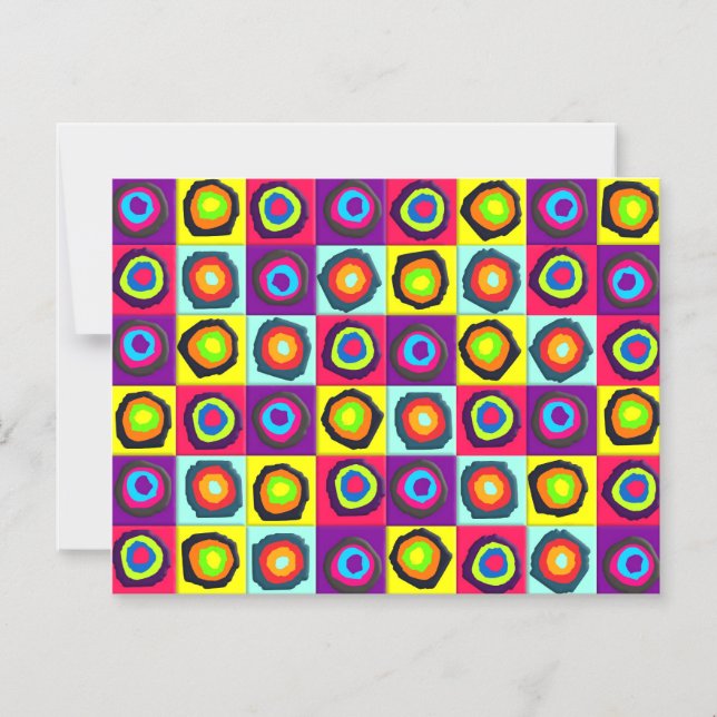 Circles pattern magnetic invitation (Front)