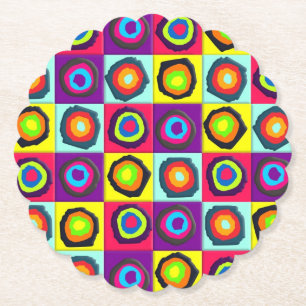 circles pattern paper coaster