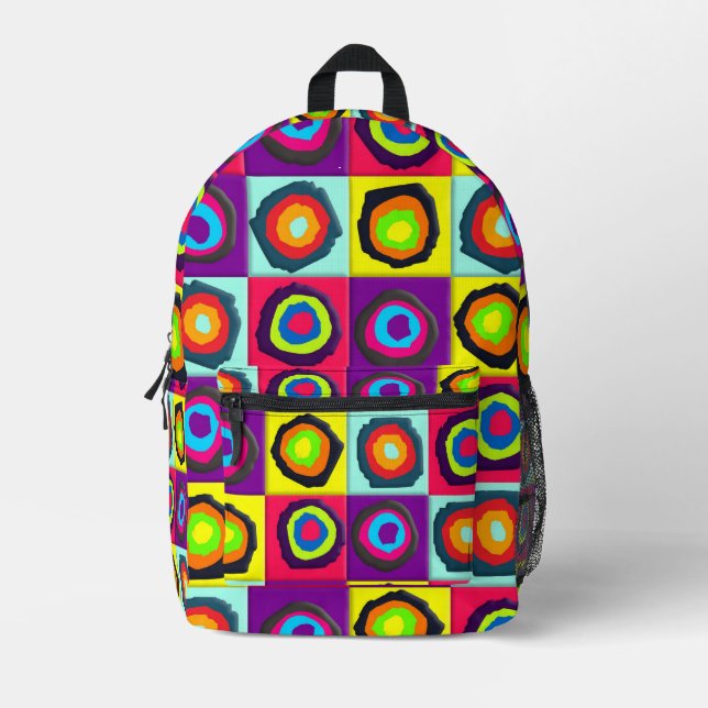 circles pattern printed backpack (Front)