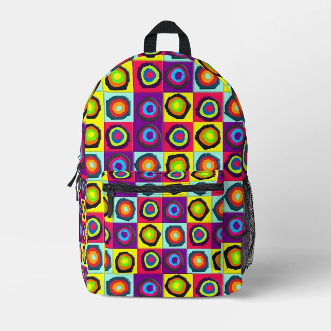 circles pattern printed backpack (Front)