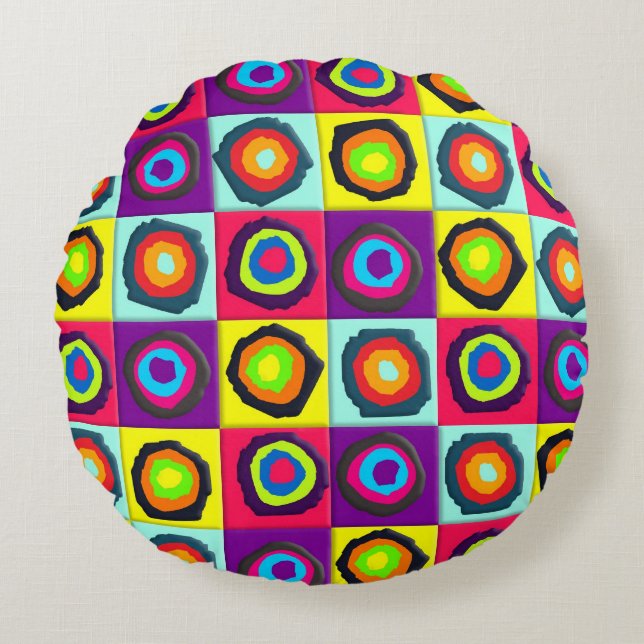 circles pattern   round pillow (Front)