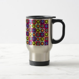 circles pattern travel mug