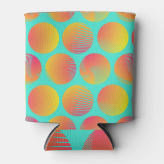 Circles Seamless Pattern: Orange and Blue. Can Cooler