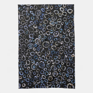 Circles Slate Charcoal Kitchen Towel