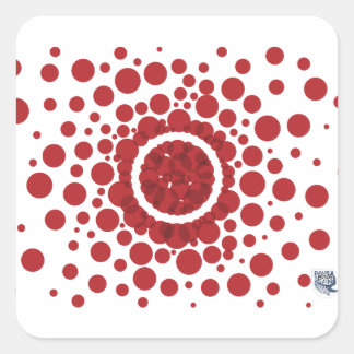 Circles Square Sticker