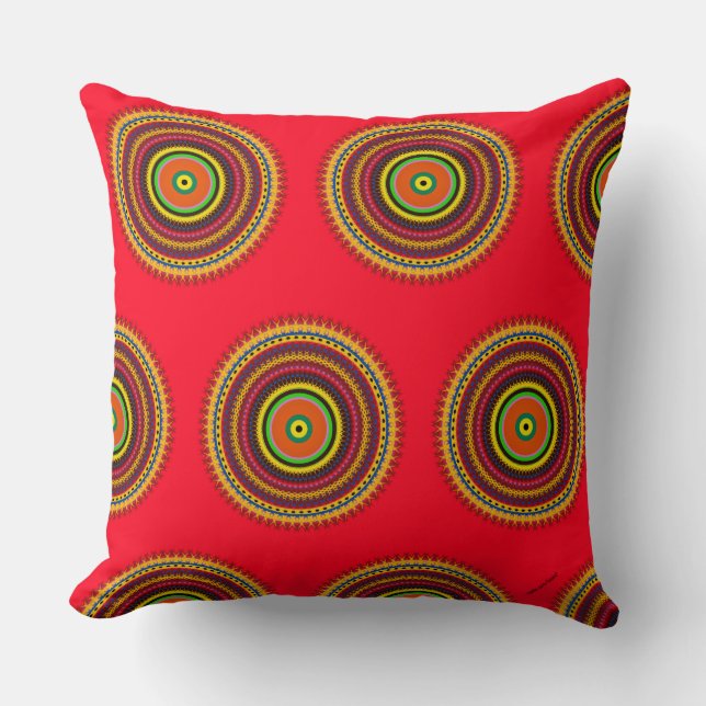 Circles Throw Pillow (Front)