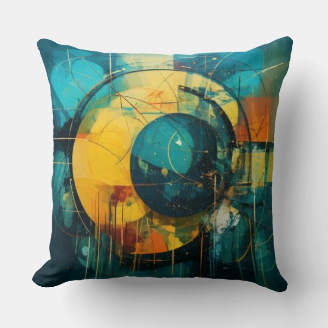 Circles Throw Pillow (Front)