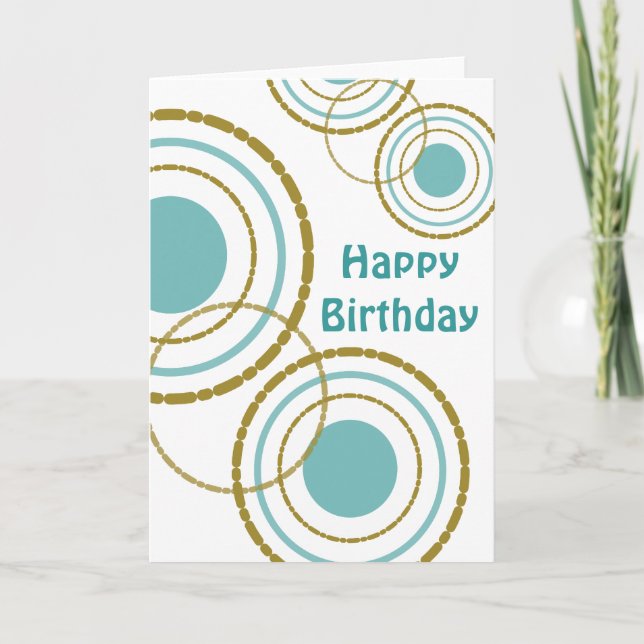 Circles Trio Birthday Card (Front)