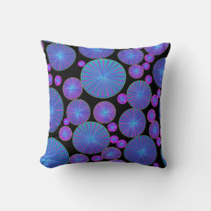 Circles Wheels and Discs with Spokes Throw Pillow