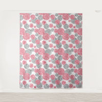 Circles with grey and red leopard skin print