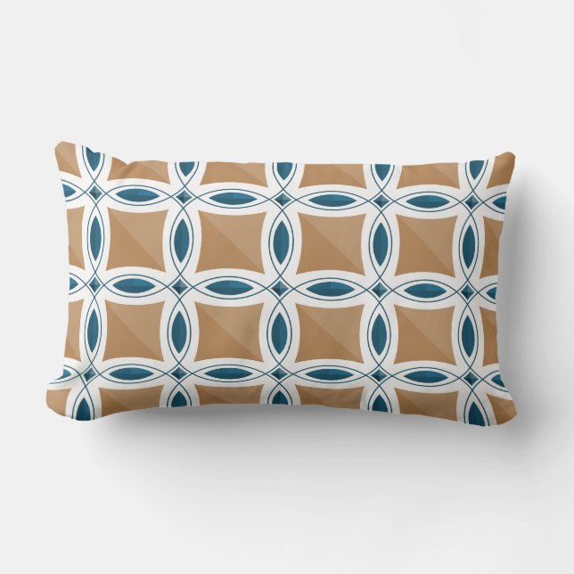 Circles with lens pattern and Diamond Lumbar Pillow (Front)