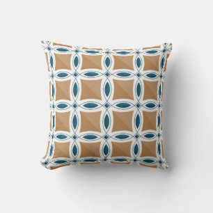 Circles with lens pattern and Diamond Throw Pillow
