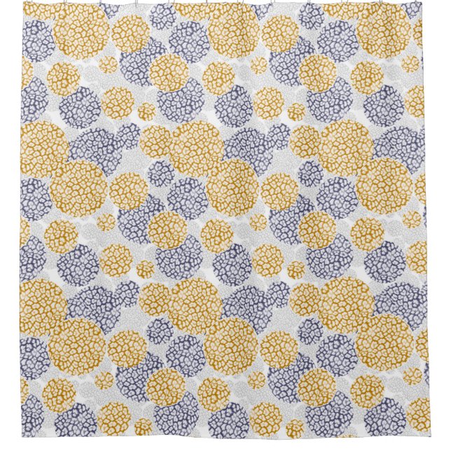 Circles with yellow and blue leopard skin print  (Front)