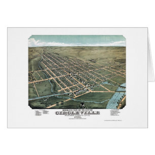 Circleville, OH, Panoramic Map - 1876