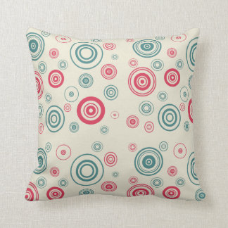 Circling Red & Turquoise - Modern Pillows