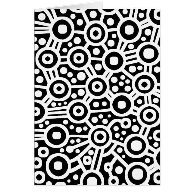 Circuit Alien Abstrait - Blanc sur noir (Devant)