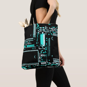 Circuit Aqua 2 all over tote bag