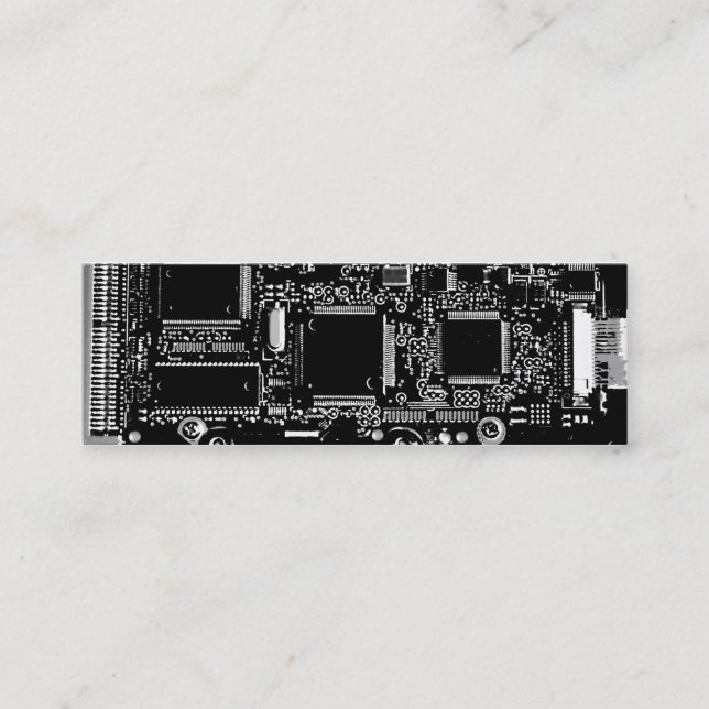 Circuit B & W 2 business card grey skinny (Front)