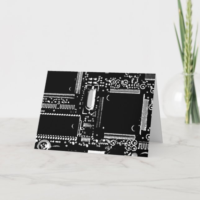 Circuit B&W 2 greetings card (Front)