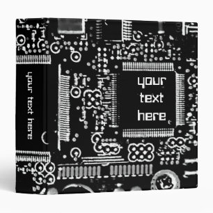 Circuit B&W 2 'Your Text' binder