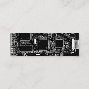 Circuit Black and White 2 business card skinny
