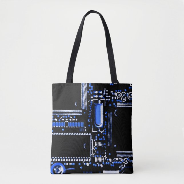 Circuit Blue 2 all over tote bag (Front)