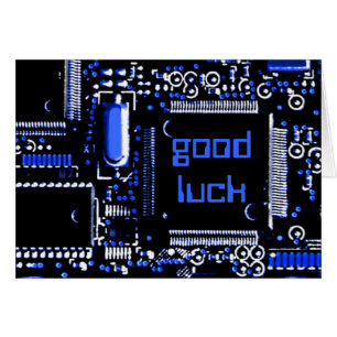 Circuit Blue 2 'Good Luck' greetings card