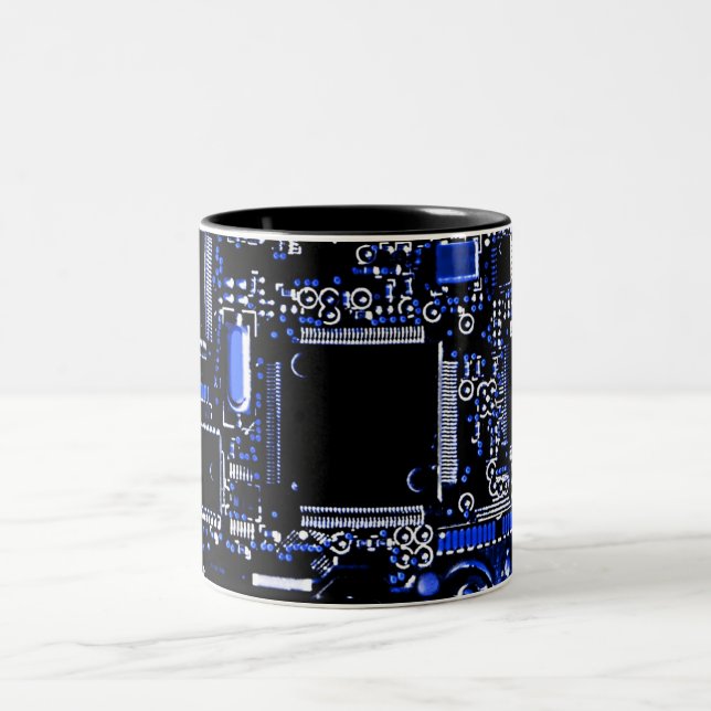 Circuit Blue 2 mug (Center)