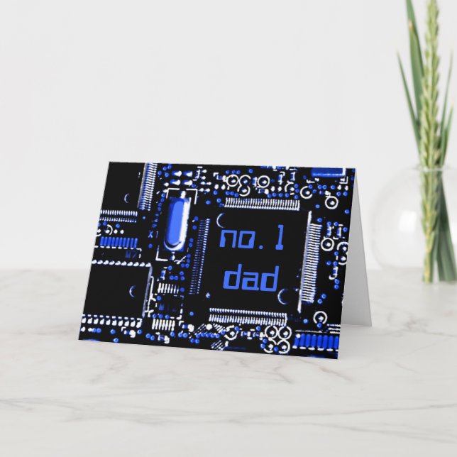 Circuit Blue 2 'no.1 dad' greetings card (Front)