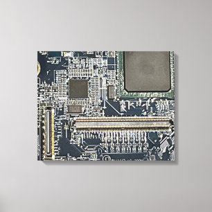 Circuit board art canvas print