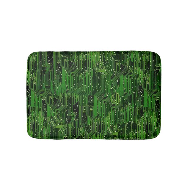 Circuit board background bath mat (Front)