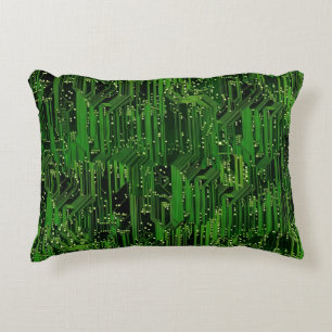 Circuit board background decorative pillow