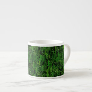 Circuit board background espresso cup