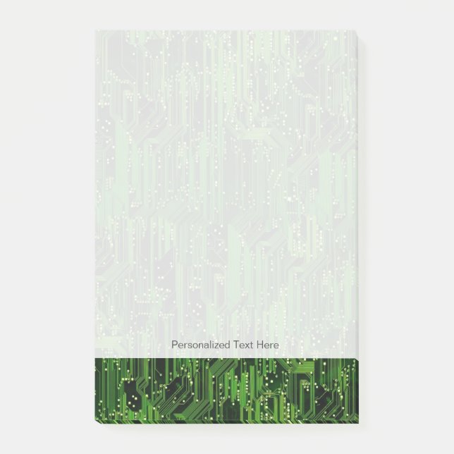 Circuit board background post-it notes (Front)