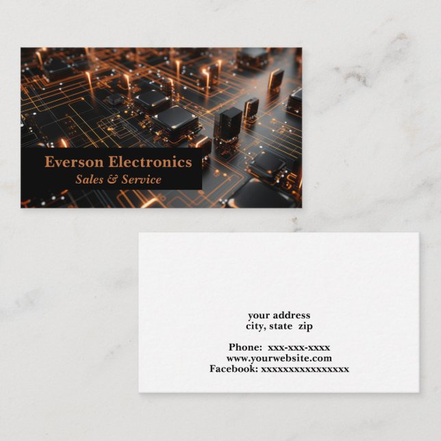 Circuit Board Business Card (Front/Back)