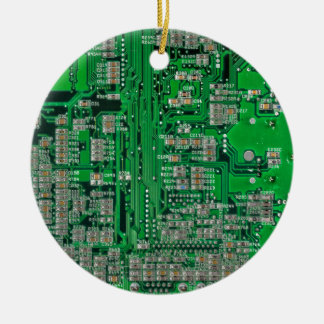 Circuit Board Ceramic Ornament