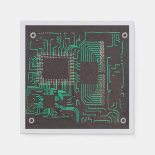 Circuit Board Cocktail Napkins