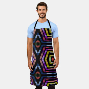 Circuit Board Colourful Futuristic Neon Apron