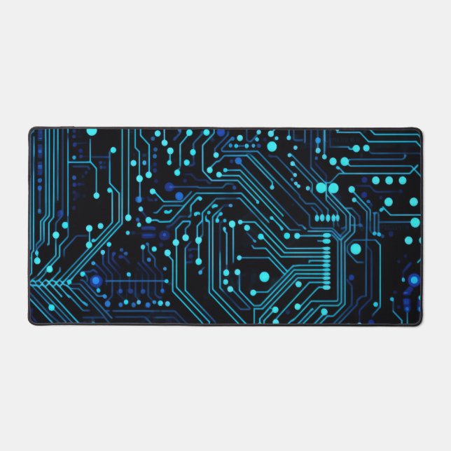 Circuit Board design illustration Cushion Desk Mat (Front)