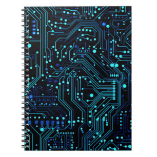 Circuit Board design illustration Cushion Notebook
