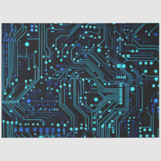 Circuit Board design illustration Cushion Tissue Paper