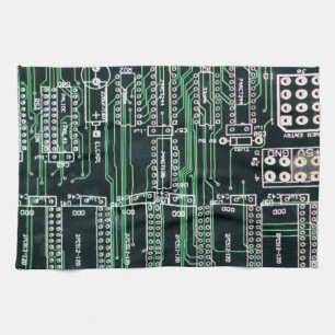 Circuit board design kitchen towel