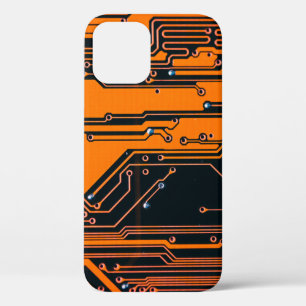 Circuit board. Electronic computer hardware techno iPhone 12 Case
