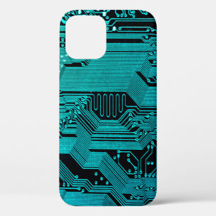 Circuit board. Electronic computer hardware techno iPhone 12 Case