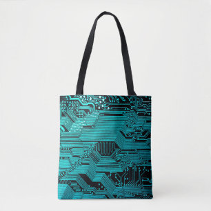 Circuit board. Electronic computer hardware techno Tote Bag