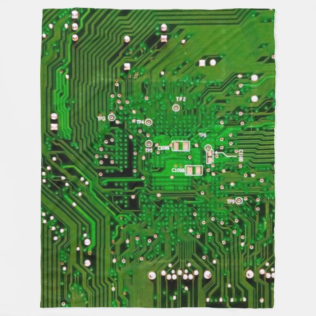 CIRCUIT BOARD For The Geek That has everything Fleece Blanket (Front)