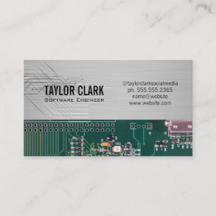 Circuit Board Hardware Engineer Techie Business Card